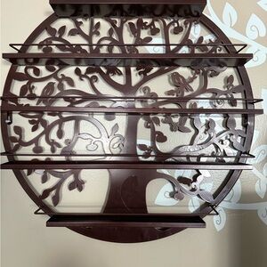 Sorbus Wall Mounted Tree Silhouette Nail Polish Essential Oil Rack 5-Tier.